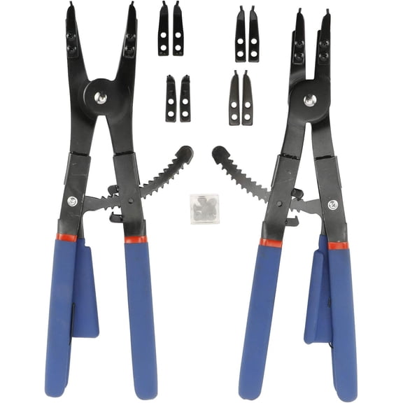 16" Large Circlip Snap Ring Pliers Kit Heavy Duty Retaining Ring Ratcheting Tool