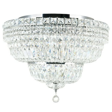 CWI Lighting Stefania 16 Light Metal Bowl Flush Mount in Chrome