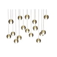 thumbnail image 1 of 16-Light LED Rectangular Floating Glass Ball Chandelier, 1 of 4