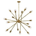 thumbnail image 1 of 16 Light Large Chandelier in Mid-Century Modern Style-21.25 inches Tall and 63 inches Wide-Natural Brass Finish Bailey Street Home 147-Bel-5035827, 1 of 2