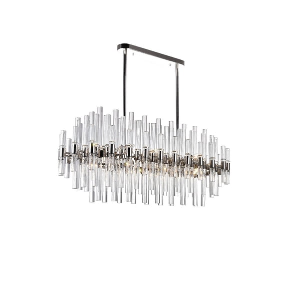 CWI Lighting Miroir 16 Light Metal Pool Table Light in Polished Nickel