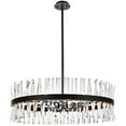 thumbnail image 1 of 16 Light Round Chandelier in Modern Style-12 inches Tall and 36 inches Wide-Black Finish Bailey Street Home 390-Bel-5048103, 1 of 1
