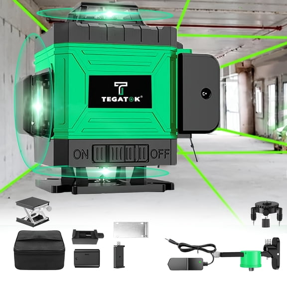 16-Line 4D 360° Self-Leveling Laser Level - Rechargeable High-Precision Alignment Tool