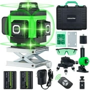 16 Line Laser Level,Laser Level 360 Self Leveling with Remote,Lazer Level with Controller&2 Rechargeable Battery Magnetic Rotating Stand&Hard Case for Picture Hanging/Construction/Tiling Floor