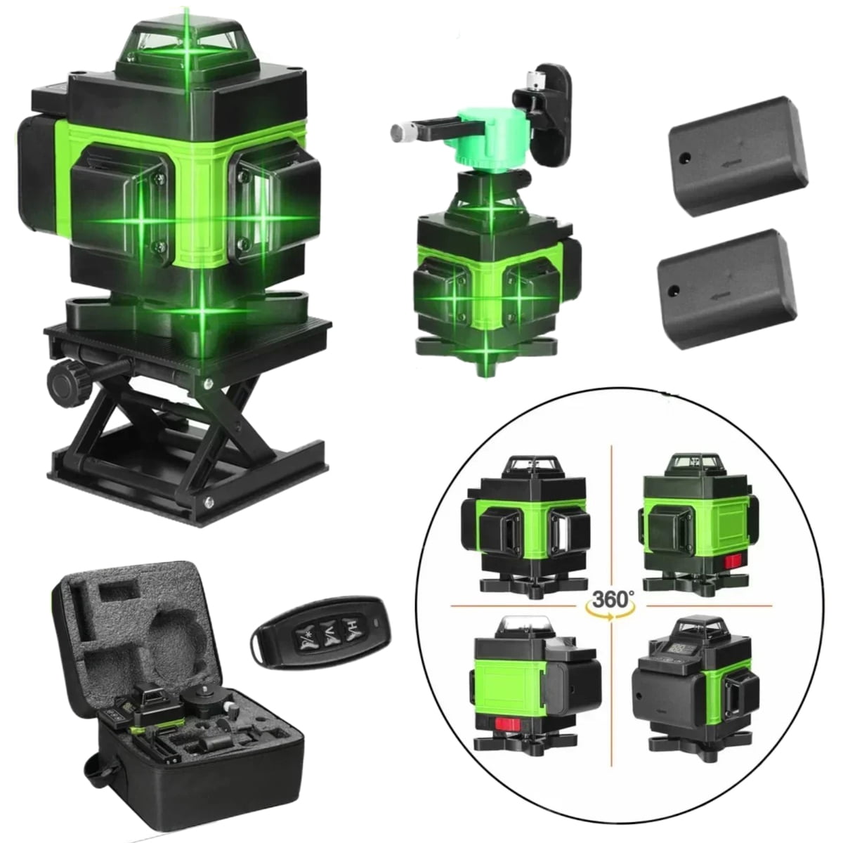 16 Line Lasers Level,Horizontal Vertical Cross Line Laser Level Tool