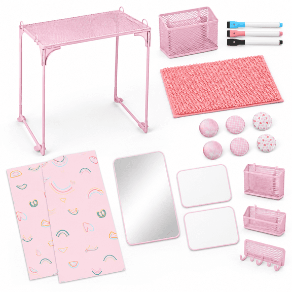 16 Locker Accessories Pink Organizer & Decorations