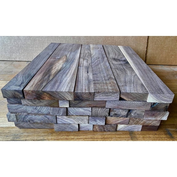 16" Long Scrap Box of 3/4" Thick Boards, All Black Walnut