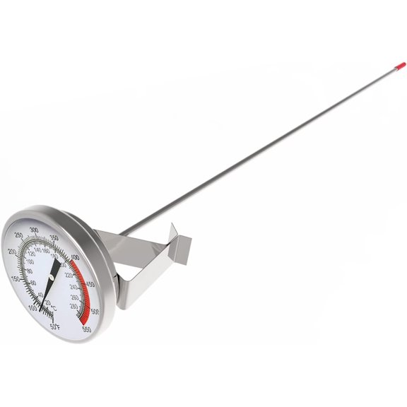 16" Long Stem Deep Fry Thermometer with Pot Clip, Instant Read 2" Dial Meat BBQ Turkey Thermometer Candy Thermometer for Deep Fry, Turkey, Grill, Candy & Coffee etc$$Home Decor, Kitchen, & Other