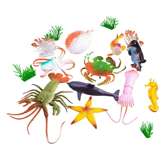 16 Lot Realistic Marine Deep Sea Animals for Kids Educational Toys