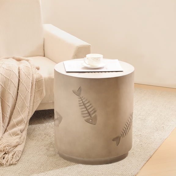 16'' MGO SIDE TABLE FISH PATTERN