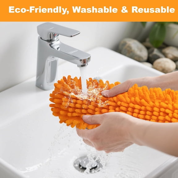 16'' Microfiber Duster with Long Handle,Reusable Detachable Head Duster for Car Interiors,Windows, Furniture, Electronics,Home$$Vehicle Parts & Accessories