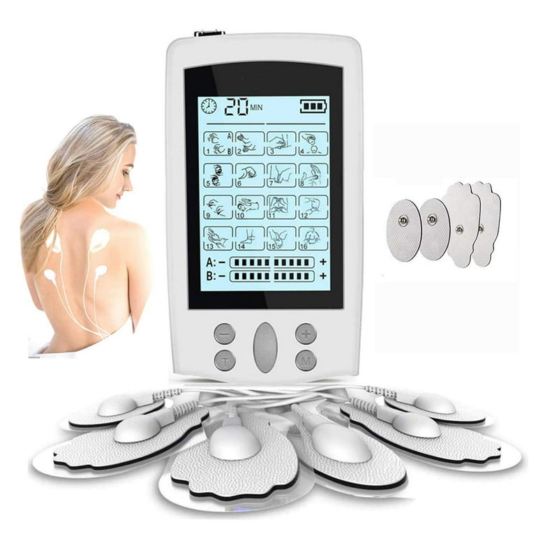 Rechargeable Electric Muscle Stimulator Massager & Pads Pain Relief  Treatment