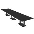 thumbnail image 1 of 16' Modular Rectangular Conference Table With Black Bases Power Units, 1 of 5