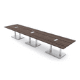 thumbnail image 1 of 16' Modular Rectangular Conference Table With Metal Bases Power Units, 1 of 7