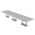 thumbnail image 1 of 16' Modular Rectangular Conference Table With Metal Bases Power Units, 1 of 5