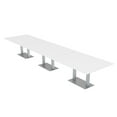 thumbnail image 1 of 16' Modular Rectangular Conference Table With Metal Bases Power Units, 1 of 5