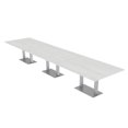 thumbnail image 1 of 16' Modular Rectangular Conference Table With Metal Bases Power Units, 1 of 5