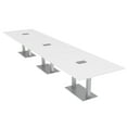 thumbnail image 1 of 16' Modular Rectangular Conference Table With Metal Bases Power Units, 1 of 7