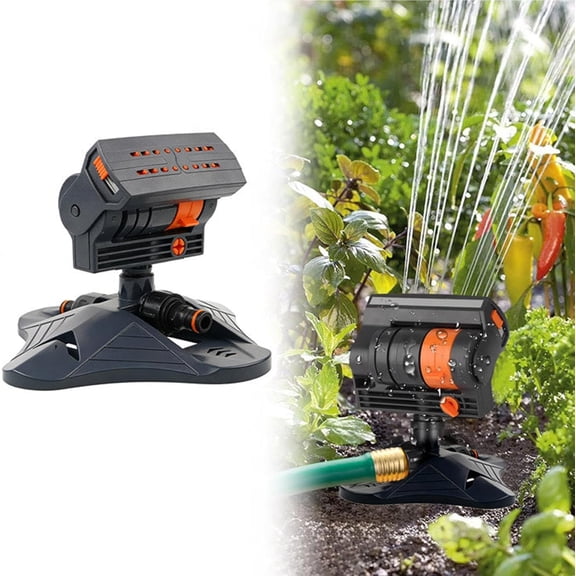 16-Nozzle Oscillating Sprinkler with Dual-Zone Sprinkler Water Timer, Heavy Duty Automatic Lawn Garden Irrigation System, Adjustable Spray Range & Width for Large Area Grass (No Timer)