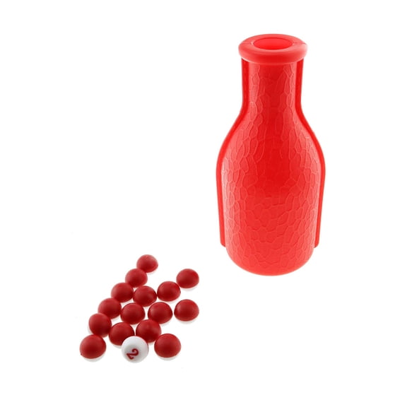16 Numbered Tally Balls Billiard Dice Shaker Red Plastic Game Kit