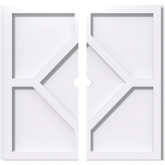 16"OD x 1"ID x 5 1/2"C x 1"P Embry Architectural Grade PVC Contemporary Ceiling Medallion, Two Piece