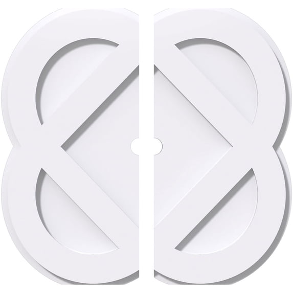 16"OD x 1"ID x 6 1/4"C x 1"P Charlotte Architectural Grade PVC Contemporary Ceiling Medallion, Two Piece