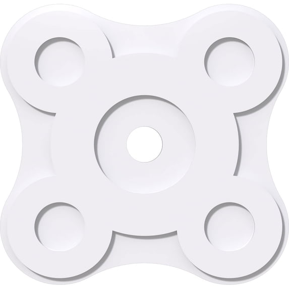 16"OD x 2"ID x 5 1/2"C x 1"P Luna Architectural Grade PVC Contemporary Ceiling Medallion