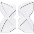 thumbnail image 1 of 16"OD x 2"ID x 5 1/2"C x 1"P Titus Architectural Grade PVC Contemporary Ceiling Medallion, Two Piece, 1 of 11