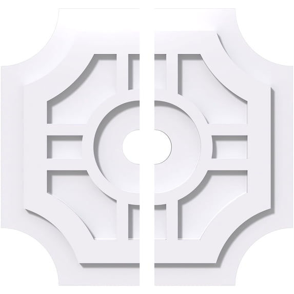 Ekena Millwork Haus Architectural Grade PVC Ceiling Medallion (Set of 2)