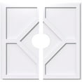 thumbnail image 1 of 16"OD x 3"ID x 5 1/2"C x 1"P Embry Architectural Grade PVC Contemporary Ceiling Medallion, Two Piece, 1 of 11