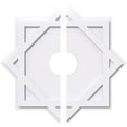 thumbnail image 1 of 16"OD x 3"ID x 8 3/4"C x 1"P Axel Architectural Grade PVC Contemporary Ceiling Medallion, Two Piece, 1 of 11