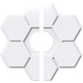 thumbnail image 1 of 16"OD x 4"ID x 5 1/2"C x 1"P Daisy Architectural Grade PVC Contemporary Ceiling Medallion, Two Piece, 1 of 11