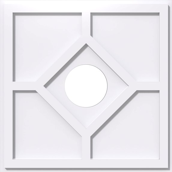 16"OD x 4"ID x 5 1/2"C x 1"P Embry Architectural Grade PVC Contemporary Ceiling Medallion
