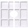 thumbnail image 1 of 16"OD x 4"ID x 5 1/2"C x 1"P Rubik Architectural Grade PVC Contemporary Ceiling Medallion, Two Piece, 1 of 11
