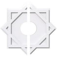 thumbnail image 1 of 16"OD x 4"ID x 8 3/4"C x 1"P Axel Architectural Grade PVC Contemporary Ceiling Medallion, Two Piece, 1 of 11