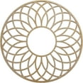 thumbnail image 1 of 16"OD x 5 1/2"ID x 3/8"T Cannes Wood Fretwork Pierced Ceiling Medallion, Hickory, 1 of 3