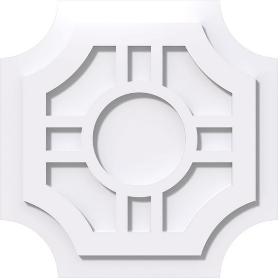 16"OD x 5 1/4"C x 1"P Haus Architectural Grade PVC Contemporary Ceiling Medallion