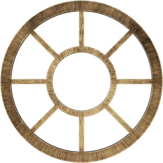16"OD x 5 3/4"ID x 1/2"P Grace Architectural Grade PVC Pierced Ceiling Medallion, Antiqued Brass