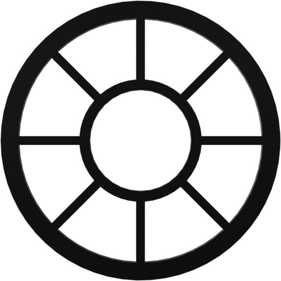 16"OD x 5 3/4"ID x 1/2"P Grace Architectural Grade PVC Pierced Ceiling Medallion, Black