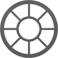 thumbnail image 1 of 16"OD x 5 3/4"ID x 1/2"P Grace Architectural Grade PVC Pierced Ceiling Medallion, Nickel, 1 of 6