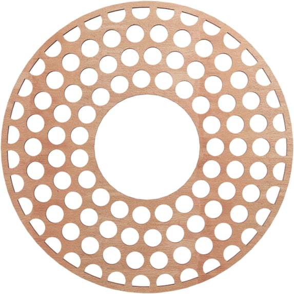 16"OD x 5 3/4"ID x 1/4"T Fink Wood Fretwork Pierced Ceiling Medallion, Cherry