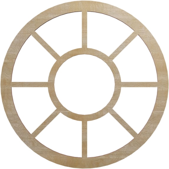 16"OD x 5 3/4"ID x 3/8"T Grace Wood Fretwork Pierced Ceiling Medallion, Birch