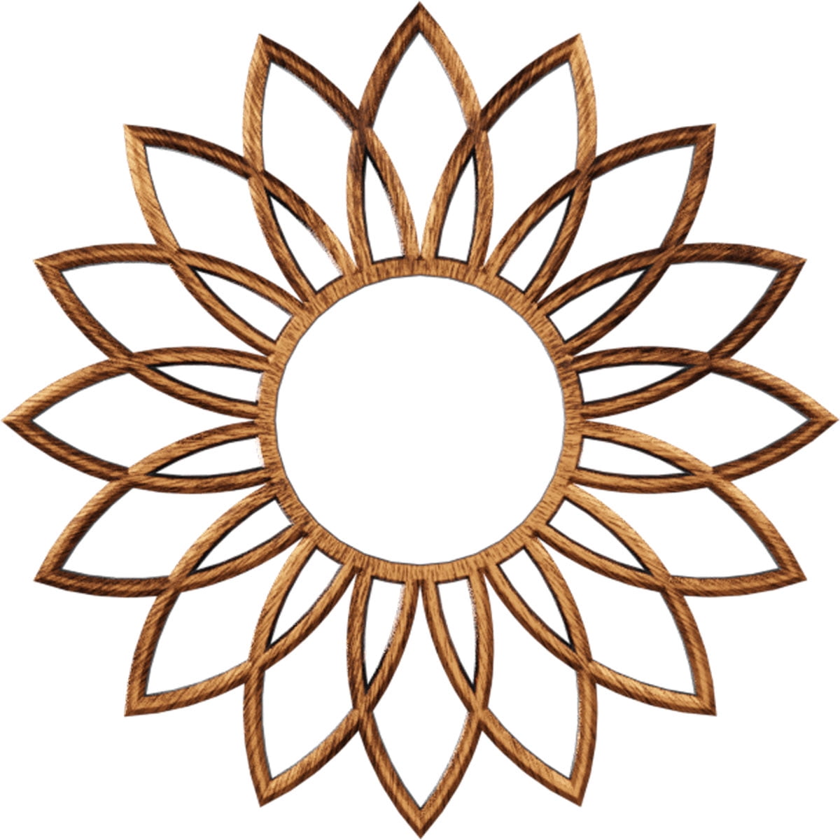 16" Antiqued Copper PVC Daisy Pierced Ceiling Medallion