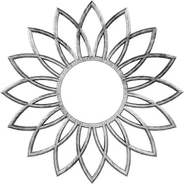 16"OD x 5 5/8"ID x 1/2"P Daisy Architectural Grade PVC Pierced Ceiling Medallion, Antiqued Silver