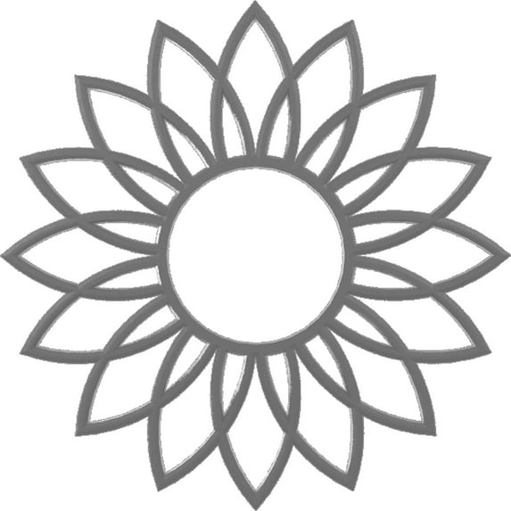 16"OD x 5 5/8"ID x 1/2"P Daisy Architectural Grade PVC Pierced Ceiling Medallion, Nickel
