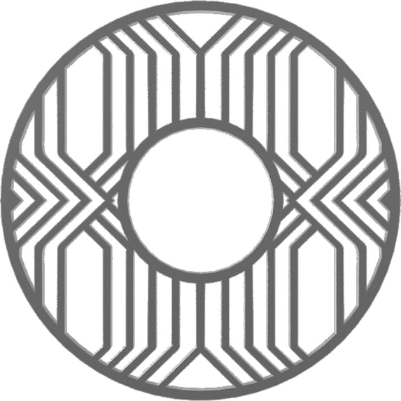 16"OD x 5 7/8"ID x 1/2"P Empire Architectural Grade PVC Pierced Ceiling Medallion, Nickel
