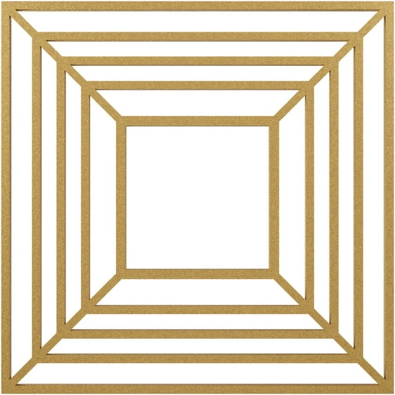16"OD x 5 7/8"ID x 1/2"P Raven Architectural Grade PVC Pierced Ceiling Medallion, Gold