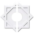 thumbnail image 1 of 16"OD x 5"ID x 8 3/4"C x 1"P Axel Architectural Grade PVC Contemporary Ceiling Medallion, Two Piece, 1 of 11