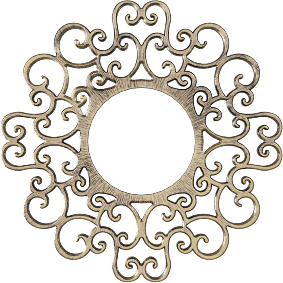 Antiqued Pale Gold 16" PVC Ornate Ceiling Medallion