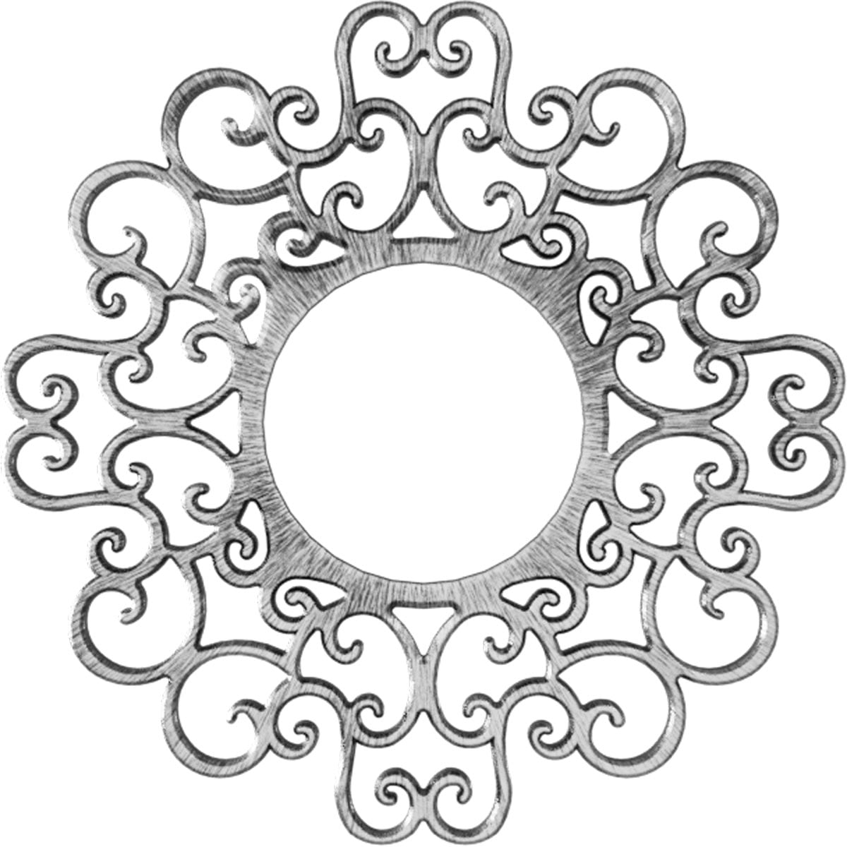 Antiqued Silver 16" PVC Pierced Ceiling Medallion